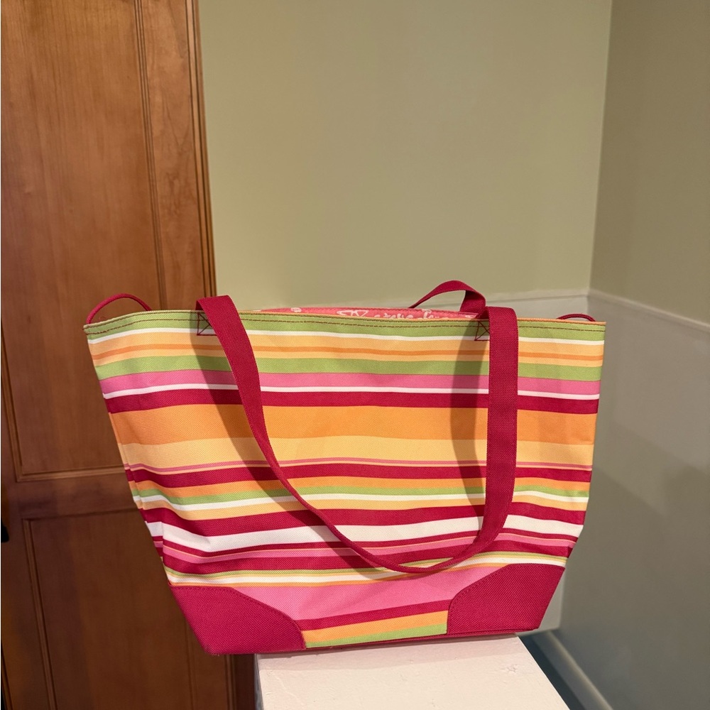 Lancôme Vintage Striped Shoulder Bag
